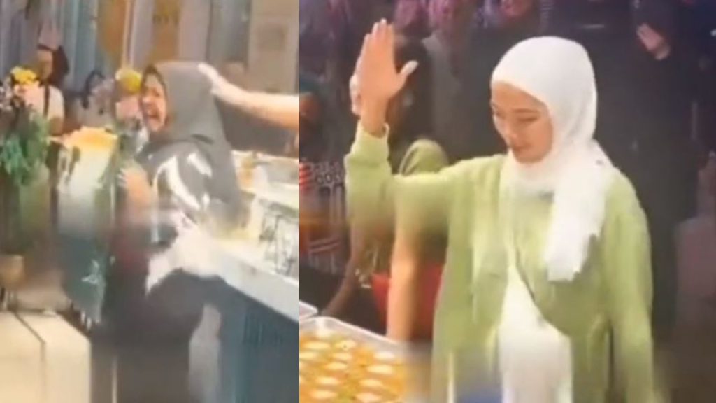 Wanita muslim moden tidak malu untuk menari di khalayak ramai demi kunafa percuma