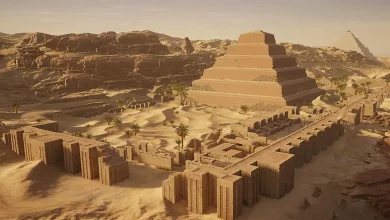 Piramid Djoser terletak di Saqqara dan dibina sekitar 2667 - 2648 SM